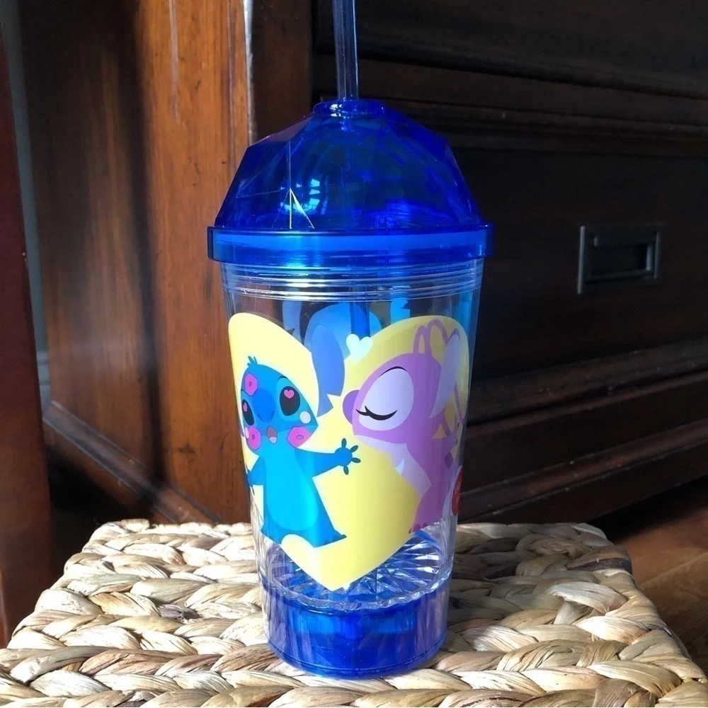 Disney's Stitch and Angels dome lid light-up tumbler